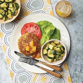 Chickpea Patties with Mango Chutney Recipe
